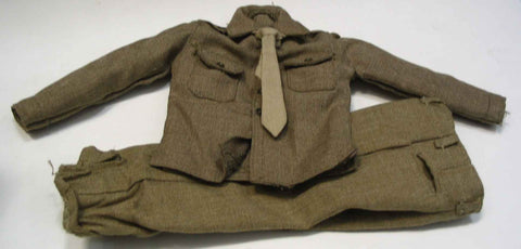 Dragon Models Loose 1/6th Scale WWII US Wool Shirt (Light Brown) & Trousers (Mustad) w/Tie (Tan)  #DRL3-U109