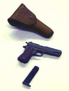 Dragon Models Loose 1/6th Scale WWII US M1911 Colt Pistol "Wroking slide" w/M3 Shoulder Holster Leather  #DRL3-W004