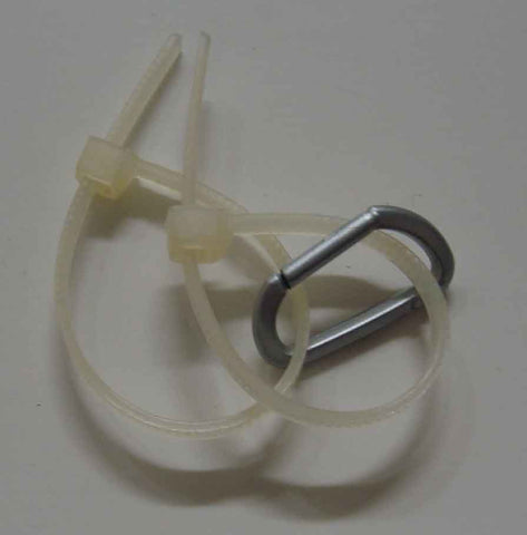 Dragon Models Loose 1/6th Scale Modern Military Zyp Ties 2x w/Carabiner (Silver) #DRL4-A319