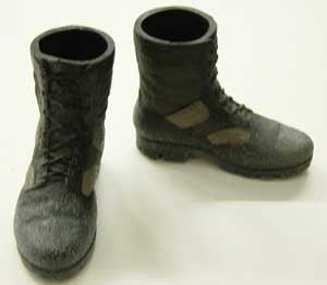 Dragon Models Loose 1/6th Scale Modern Military Boots (Jungle-Molded-Panama Sole, weathered) #DRL4-B301