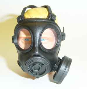 Dragon Models Loose 1/6th Scale Modern Military Gas Mask (Black) w/clear lens #DRL4-H705
