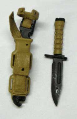 Dragon Models Loose 1/6th Scale Modern Military M9 Bayonet (Tan Sheath) #DRL4-K101