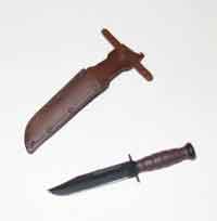Dragon Models Loose 1/6th Scale Modern Military K-Bar Knife w/(Dark Brown Sheath) #DRL4-K122