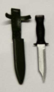 Dragon Models Loose 1/6th Scale Modern Military SEAL Combat Knife (Black Sheath) #DRL4-K152
