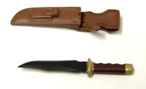 Dragon Models Loose 1/6th Scale Modern Military Randall Style Knife w/(Brown Sheath) #DRL4-K155