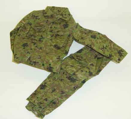 Dragon Models Loose 1/6th Scale Modern Military Woodland BDUs (Japanese Jungle Camo) # DRL4-U550
