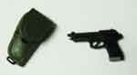 Dragon Models Loose 1/6th Scale Modern Military Beretta Model 92 "Working Slide" w/M12 Holster (OD) # DRL4-W112