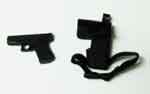 Dragon Models Loose 1/6th Scale Modern Military Glock 19 w/Holster w/leg strap (Black) # DRL4-W209