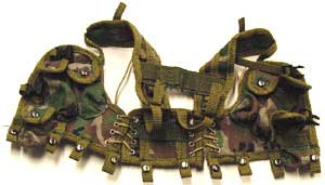 Dragon Models Loose 1/6th Scale Modern Military Load Bearing Harness (Woodland) #DRL4-Y201