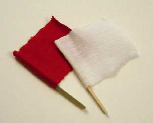 Dragon Models Loose 1/6th Scale WWII Russian Traffic Control Flags (White/Red) #DRL5-A502