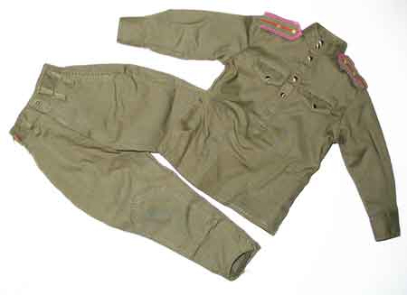Dragon Models Loose 1/6th Scale WWII Russian Shirt (OD) w/pockets w/trousers Jr Lieutenant #DRL5-U113