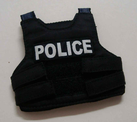 Dragon Models Loose 1/6th Scale Modern Law Enforcement Police Body Armor (Black) #DRL7-Y100