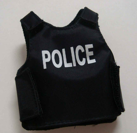 Dragon Models Loose 1/6th Scale Modern Law Enforcement PT Style body Armor w/Police (Black) #DRL7-Y102
