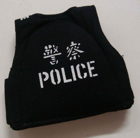 Dragon Models Loose 1/6th Scale Modern Law Enforcement Padded Body Armor w/Police (chinese) (Black) #DRL7-Y105