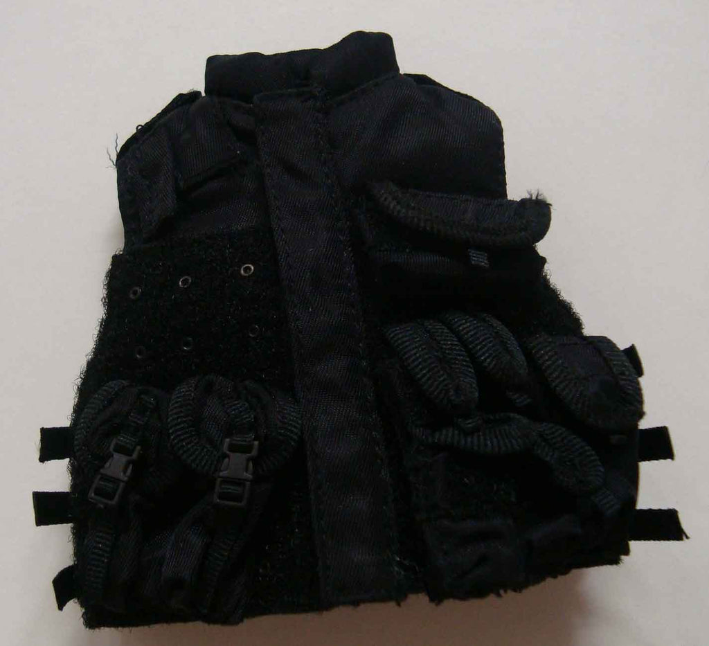 Dragon Models Loose 1/6th Scale Modern Law Enforcement SWAT Vest w/Pouches (Black) #DRL7-Y200
