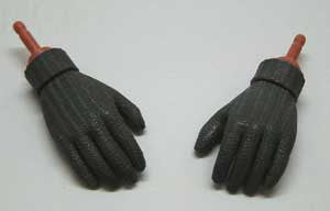 Dragon Models Loose 1/6th Gloved Hands (WWII Wool Knit)(Grey)(Bendy) #DRNB-H006
