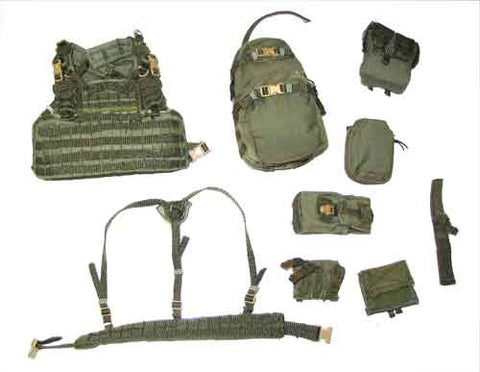HOT TOYS 1/6th Loose Rhodesian Recon Vest w/Back Panel & Pouches (OD) #HTL4-Y200