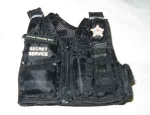 HOT TOYS 1/6th Loose Tactical Vest - Secret Service (Black) #HTL4-Y300