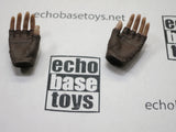 VERY COOL 1/6 Loose Gloved Hands (Fingerless Brown, Pair, Relaxed) #VCL9-HN201C