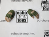 VERY COOL 1/6 Loose Gloved Hands (Fingerless Green, Pair, Relaxed) #VCL9-HN201D