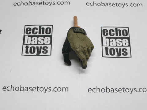 DAM Toys Loose 1/6th Gripping Gloved Hand (Tan Mechanix gloved left hand)   #DAMNB-H102