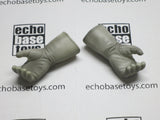 Dragon Models Loose 1/6th Leather Gloved Hands (White-weathered) Long Cuffs Pistol Grip #DRNB-H609