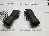 Dragon Models Loose 1/6th Leather Gloved Hands (Brown) Long Cuff Pistol Grip #DRNB-H610