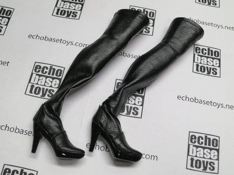 VERY COOL 1/6 Loose Boots - Knee High/High Heel (Black) #VCL9-B100