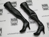 VERY COOL 1/6 Loose Boots - Knee High/High Heel (Black) #VCL9-B100