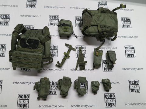 FLAG SET Loose 1/6th K5 Plate Carrier (OD,w/11xAccessories) Modern Era #FSL4-Y330