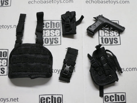 FLAG SET Loose 1/6th IWI Jericho 941 Hand Gun (w/Bk Holster) Modern Era #FSL4-W070