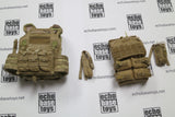 FLAG SET Loose 1/6th LBX Armatus II Plate Carrier (Tan,w/4xPouches) Modern Era #FSL4-Y250