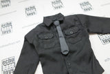 Dragon Models Loose 1/6th Scale WWII German German Shirt w/pockets (Black) w/(Grey) Tie #DRL1-U804