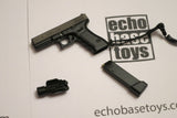 DAM Toys Loose 1/6th Glock 17 Pistol w/X300, Lanyard, & SF Leg Holster (Black) #DAM4-W036