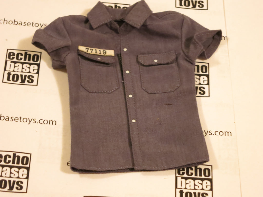 POP TOYS 1/6 Loose Shirt (Blue,Prison Style) #POP6-U400