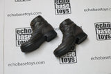 Dragon Models Loose 1/6th Scale WWII German Ankle Boots Brown w/Cloth Gaiters #DRL1-B225