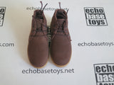 UJINDOU Loose 1/6th WWII British Boots - Pair, Leather, Chukka (Brown) #UJL2-B200