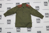 Dragon Models Loose 1/6th Scale WWII Russian Shirt (OD) "no pockets" w/trousers "Corporal" piping (Red) #DRL5-U109