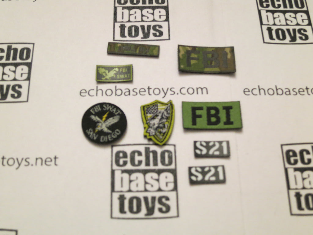 DAM Toys Loose 1/6th Patches (FBI SWAT Midnight Ops) #DAM4-A809