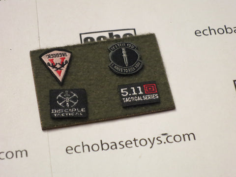 FLAG SET Loose 1/6th Military Drones Patches (4x) Modern Era #FSL4-A902