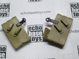 Dragon Models Loose 1/6th Scale WWII German MP40 Ammo Pouch (pair) (Tan) #DRL1-P101