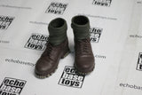 Dragon Models Loose 1/6th Scale WWII German Ankle Mountain Boots Brown w/Puttees #DRL1-B258