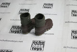 Dragon Models Loose 1/6th Scale WWII German Ankle Mountain Boots Brown w/Puttees #DRL1-B258
