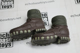 Dragon Models Loose 1/6th Scale WWII German Ankle Mountain Boots Brown w/Puttees #DRL1-B258
