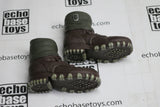 Dragon Models Loose 1/6th Scale WWII German Ankle Mountain Boots Brown w/Puttees #DRL1-B258