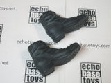 Dragon Models Loose 1/6th Scale WWII German Ankle Boots Black w/Cloth Gaiters #DRL1-B224