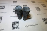 MR. TOYS Loose 1/6th Boots - Combat, Buckles (Black,Weathered) #MZL4-B200