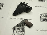 TOYS CITY Loose 1/6 WWII German P38 Pistol w/Holster (Black) #TCG1-W002