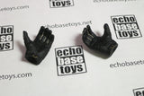 DAM Toys Loose 1/6th Tactical Gloved Hands (Black/Grey, Cradle Grip, Pair )   #DAMNB-H118A