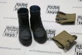 Blue Box Loose 1/6th Scale WWII British Ankle Boots (w/Khaki Gaiters) #BBL2-B300